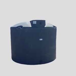 The image illustrates a 1,500 Gallon Vertical Water Storage Tank 86″D x 70″H