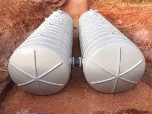 50000 Gallon Underground Fiberglass Tank - Diameter:  12 FT